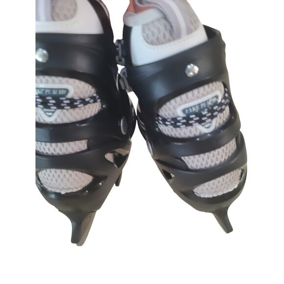Lake Placid Boys Ice Skates Blk/wht Adjustable Med 1-4 - Picture 6 of 7